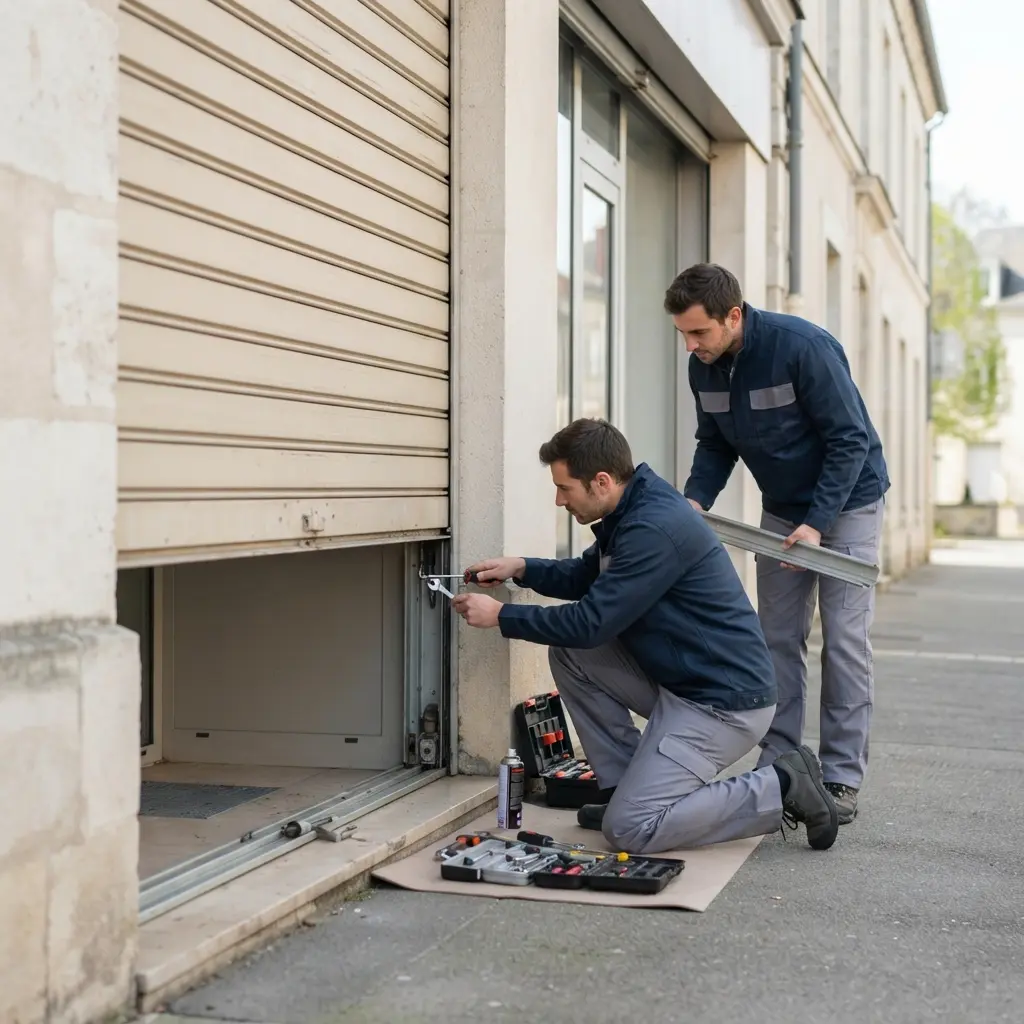 Notre méthode d’intervention à Montargis : diagnostic, réparation et motorisation pour rideaux métalliques