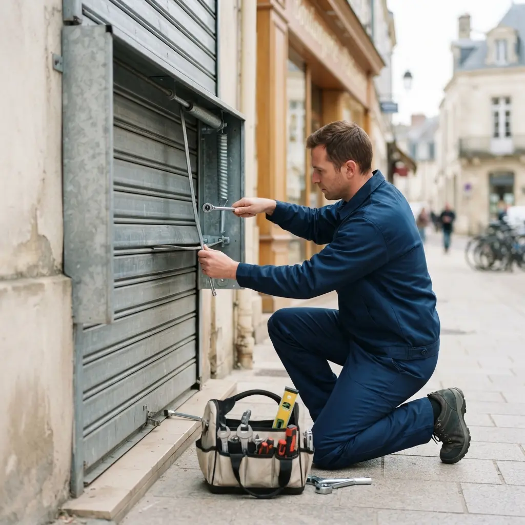 Notre méthode de déblocage de rideau métallique à Chantilly
