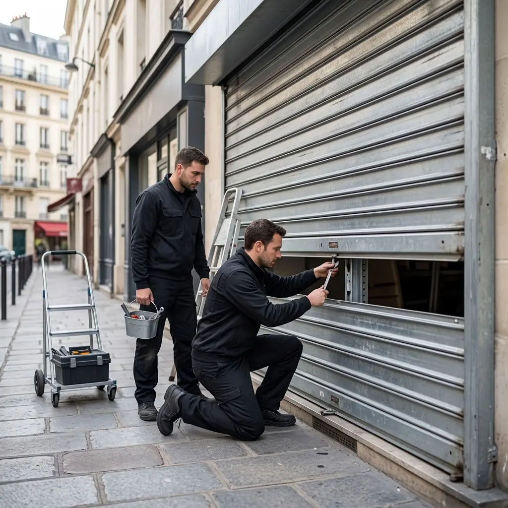 Les bons réflexes face à un rideau métallique bloqué à Paris 9e