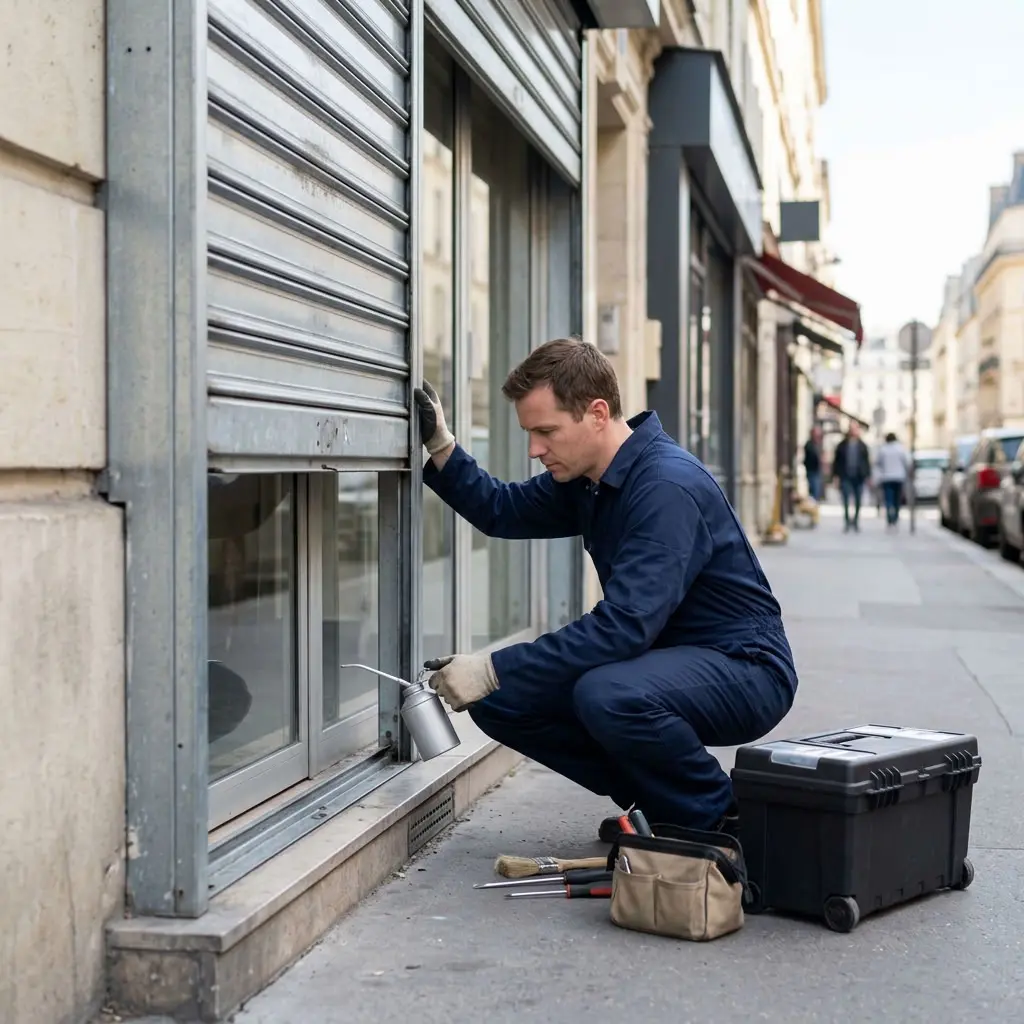 Comment nous intervenons sur votre rideau métallique à Paris 17