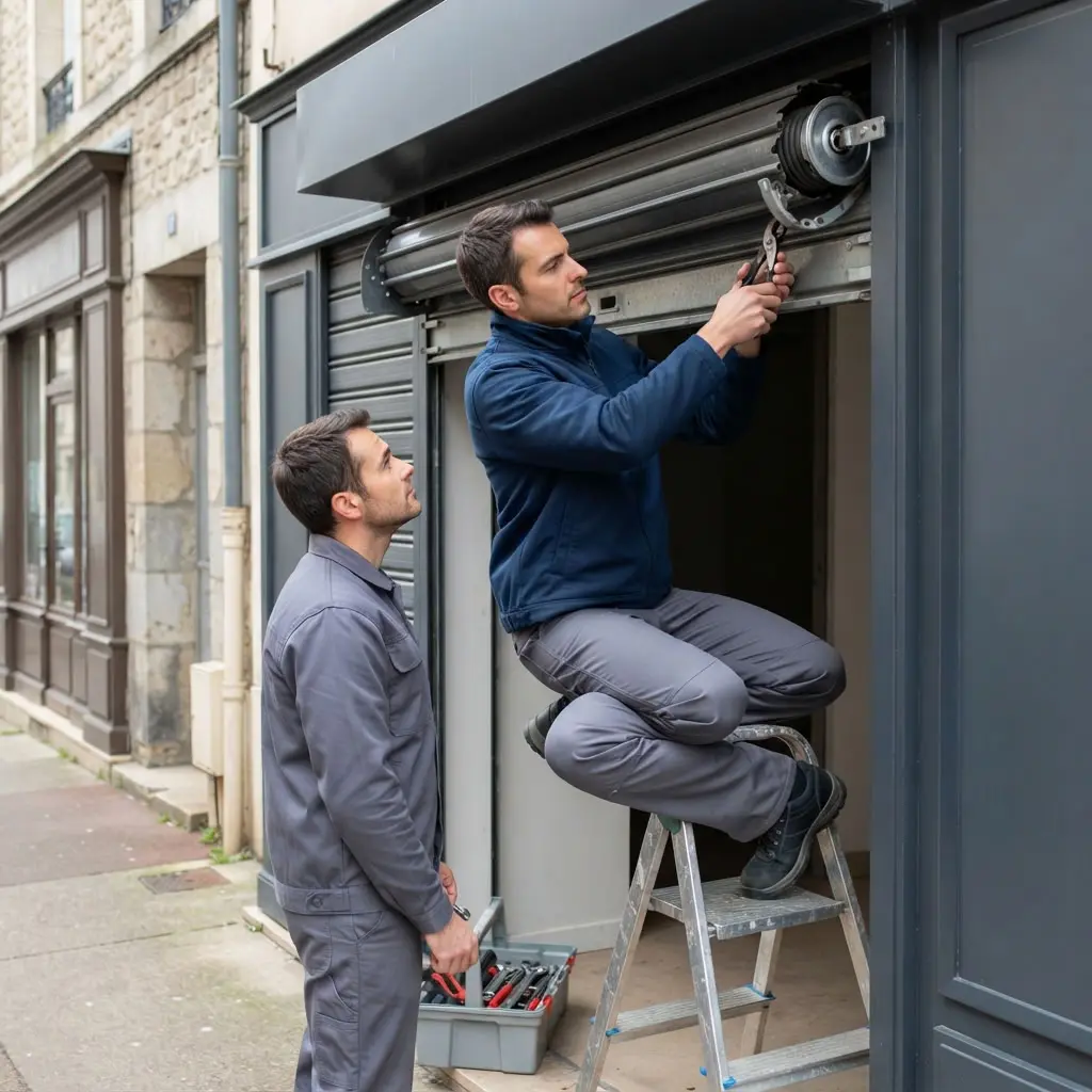 Comment réagir face à un rideau métallique bloqué ?