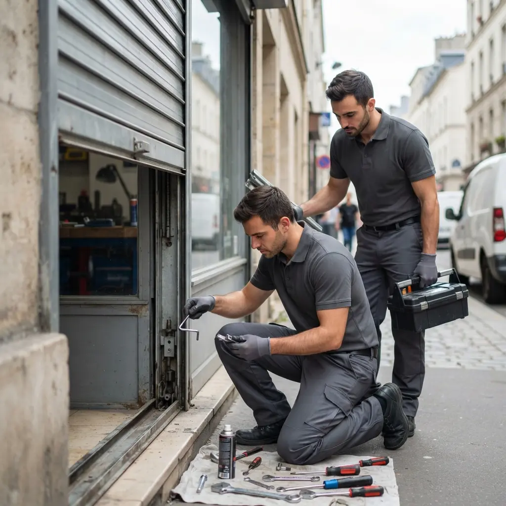 Notre méthode en 3 temps clés pour un rideau métallique réparé