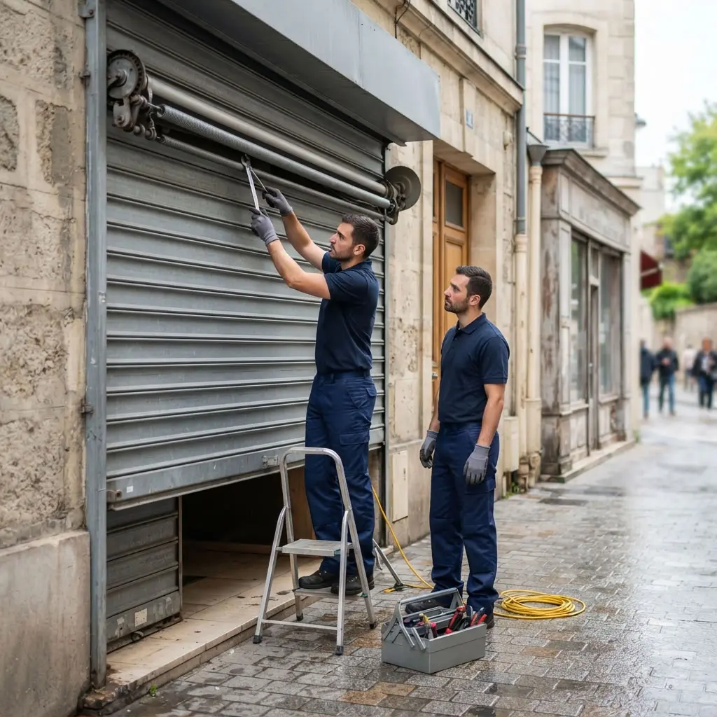 Notre méthode d’intervention pour un rideau métallique à Raincy
