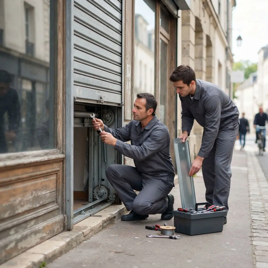 Comment réagir face à un rideau métallique bloqué ?