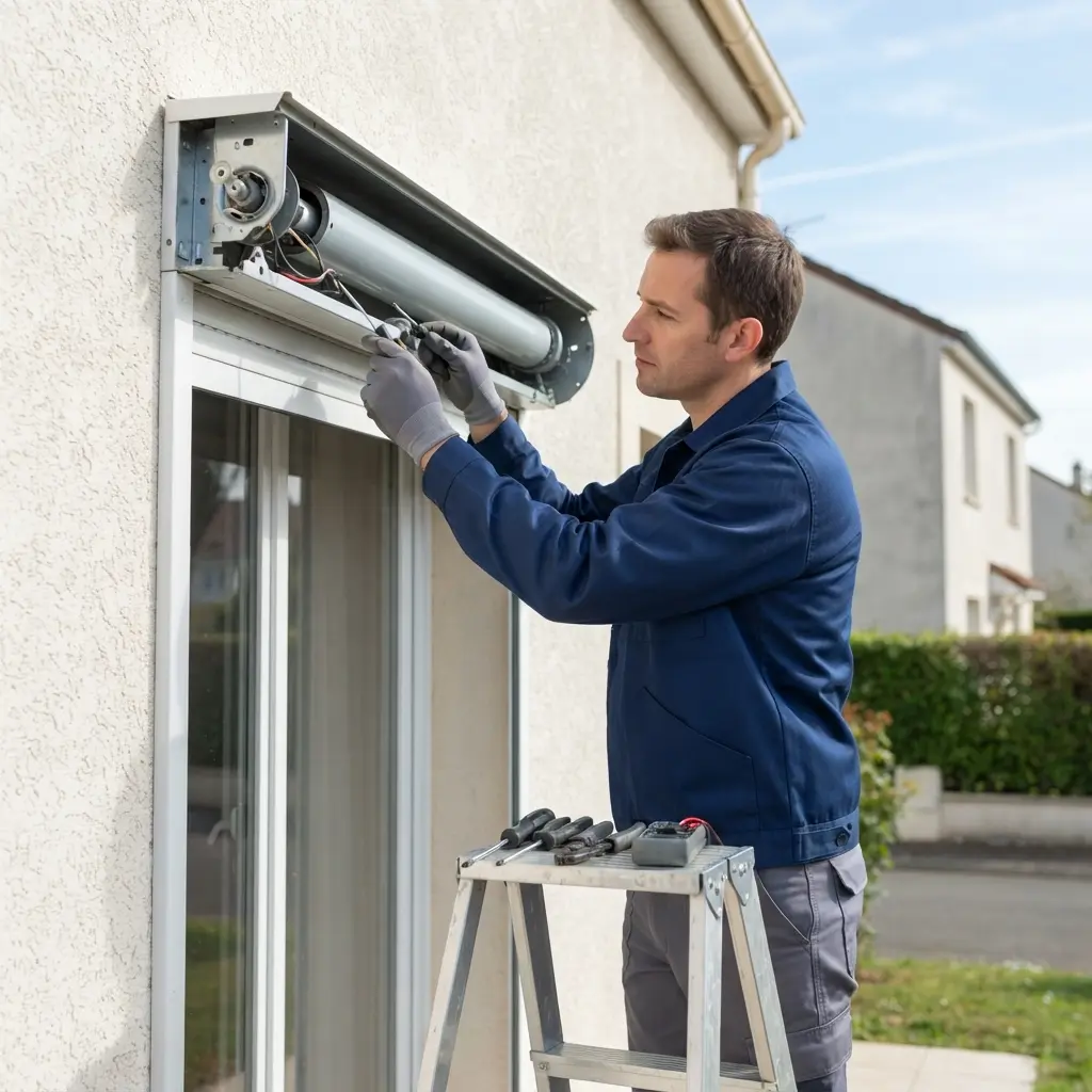 Comment se déroule l'intervention pour un moteur de volet roulant à Ozoir-la-Ferrière ?
