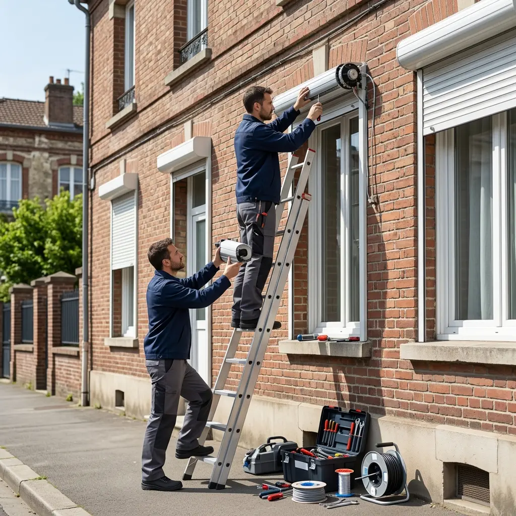 Comment se déroule l’intervention pour un moteur de volet roulant à Mureaux ?