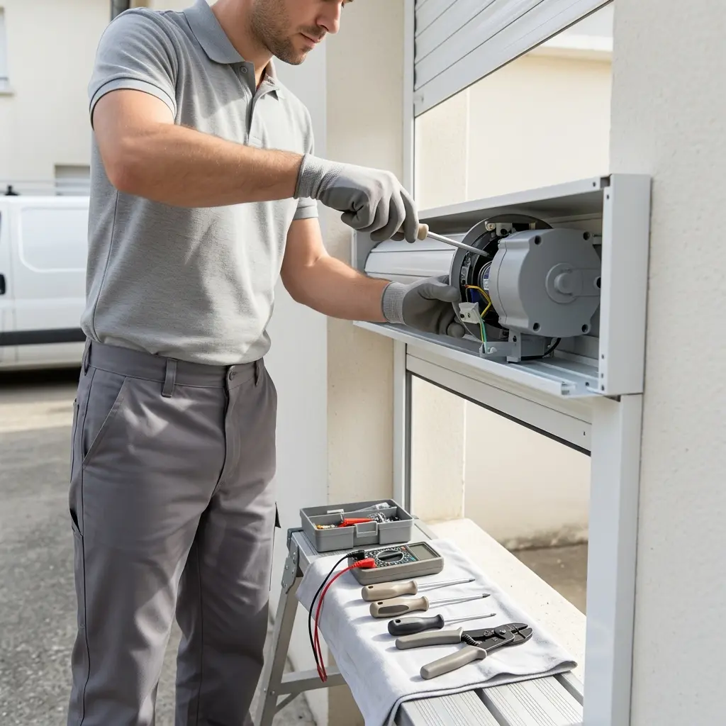 Comment se déroule l’intervention à Cergy pour un moteur de volet roulant ?