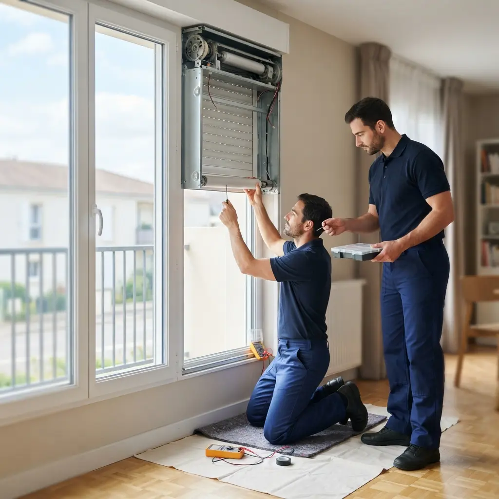 Une installation technique et précise pour vos volets