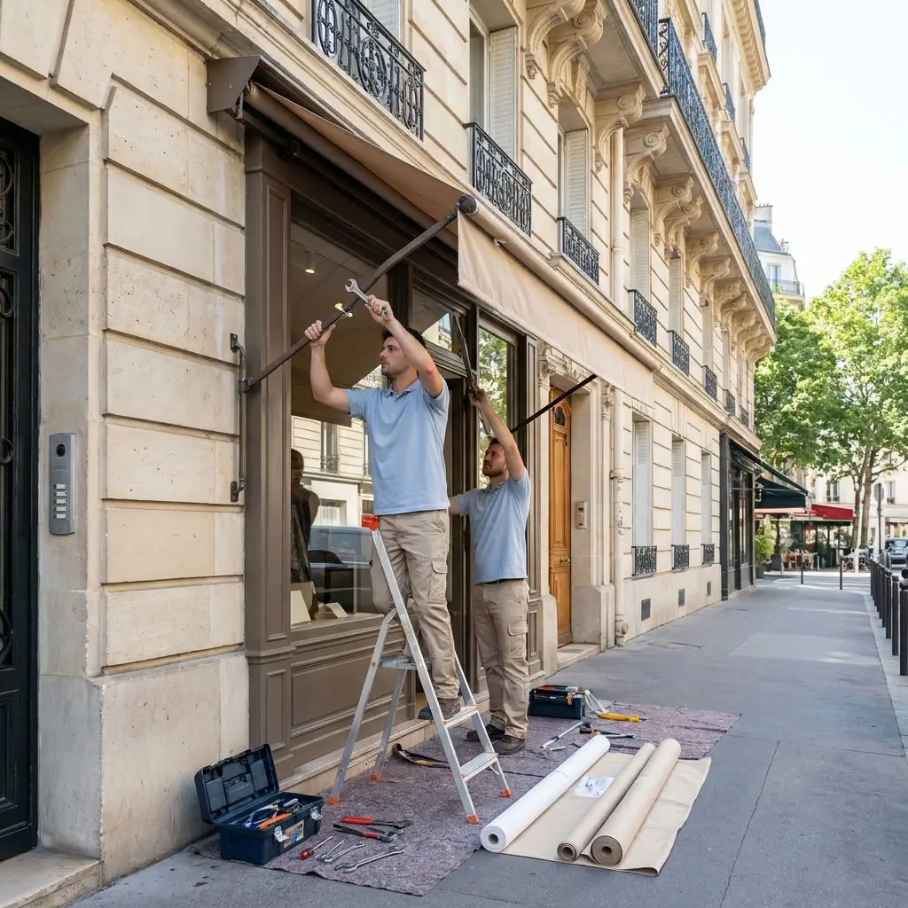 Besoin rapidement d’une réparation store banne à Paris 7 ?