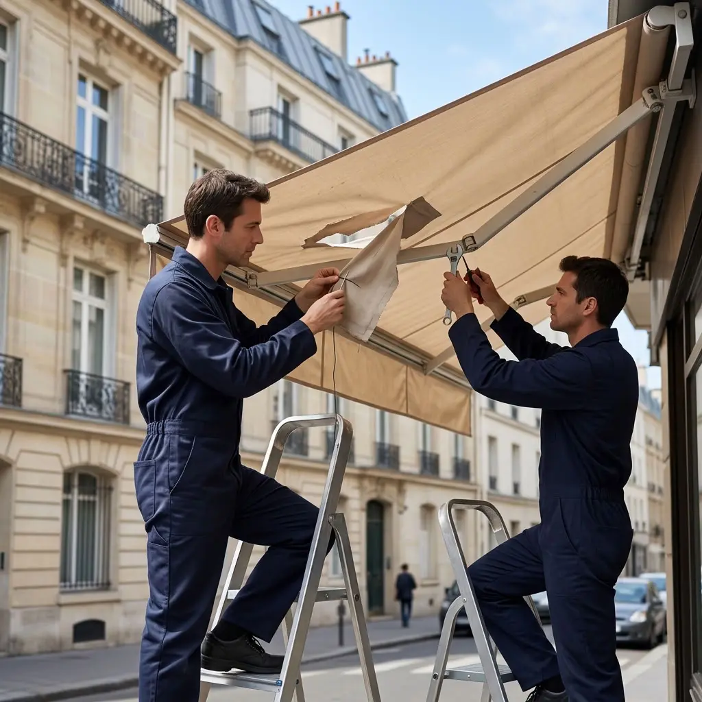 Notre méthode de réparation pour votre store banne à Paris 10e