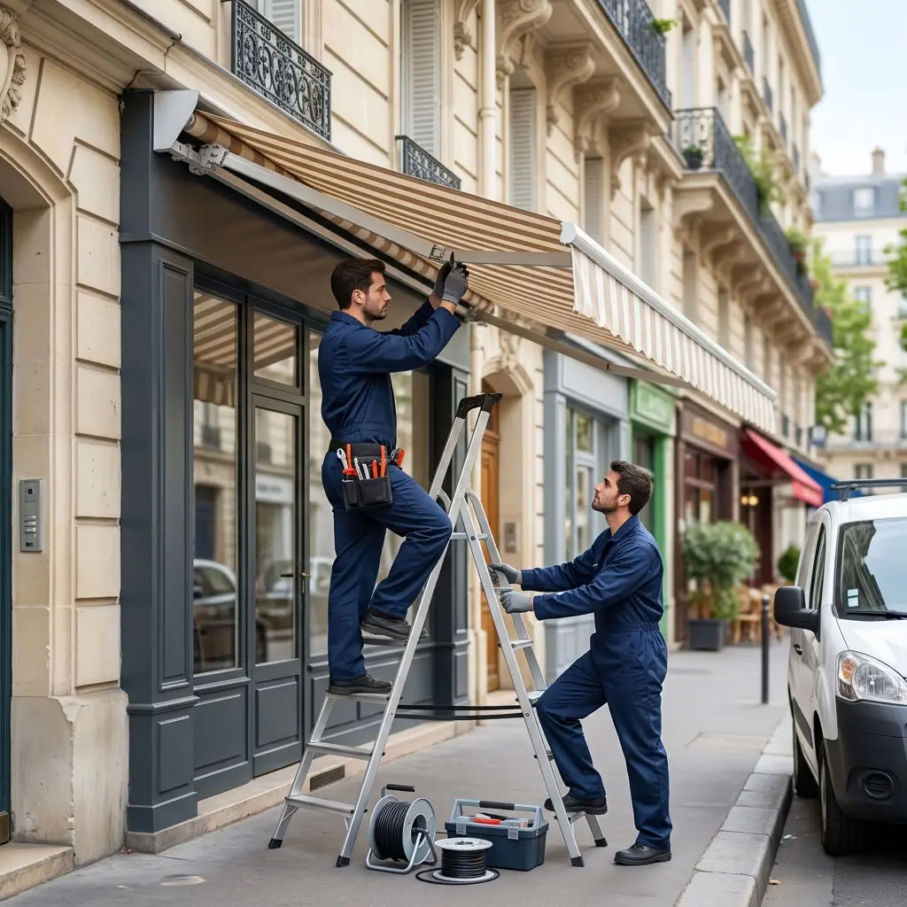 Bons réflexes avant d’appeler un dépanneur de store banne à Paris 11