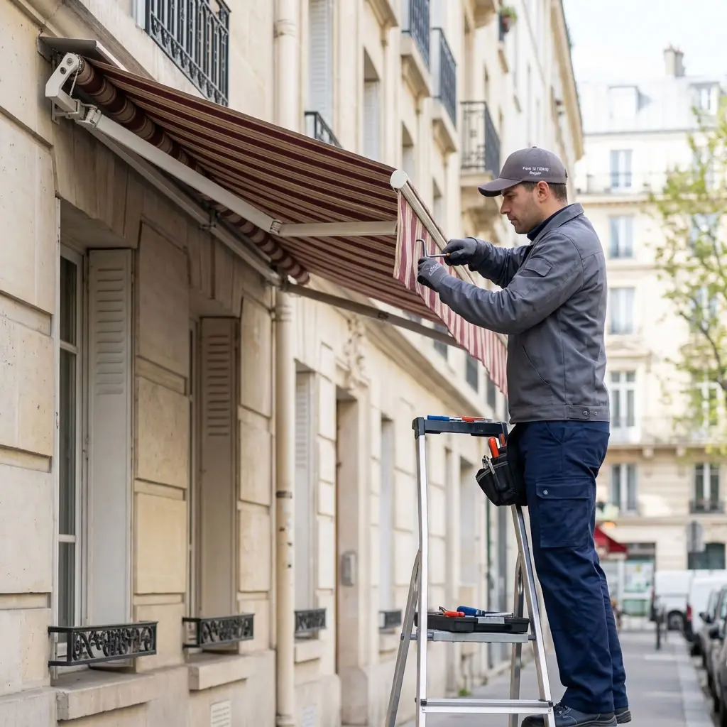 Méthode d’intervention d’une réparation store banne à Paris 19e
