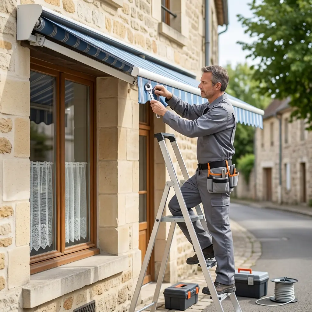 Votre store banne à Fontainebleau, réparé et protégé