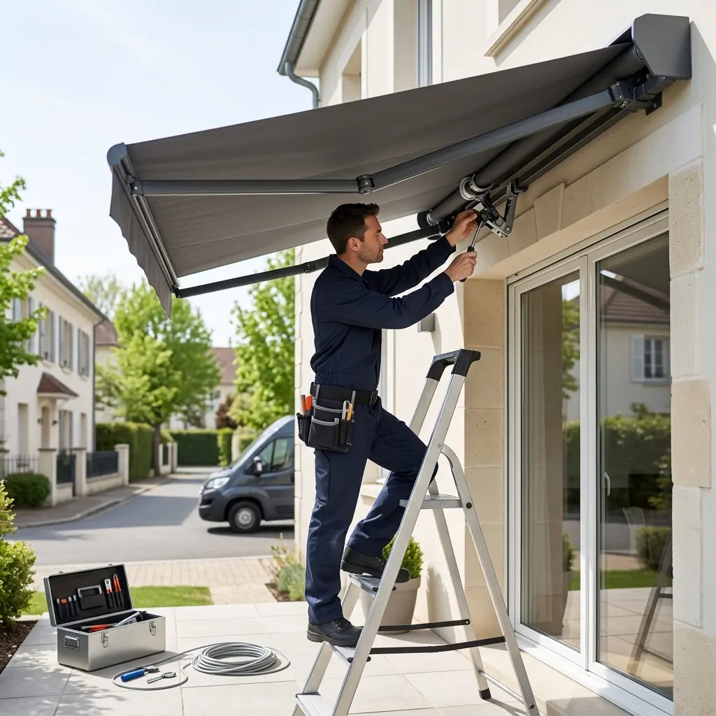Réparation garantie pour votre store banne, sans tracas à Saint-Fargeau-Ponthierry