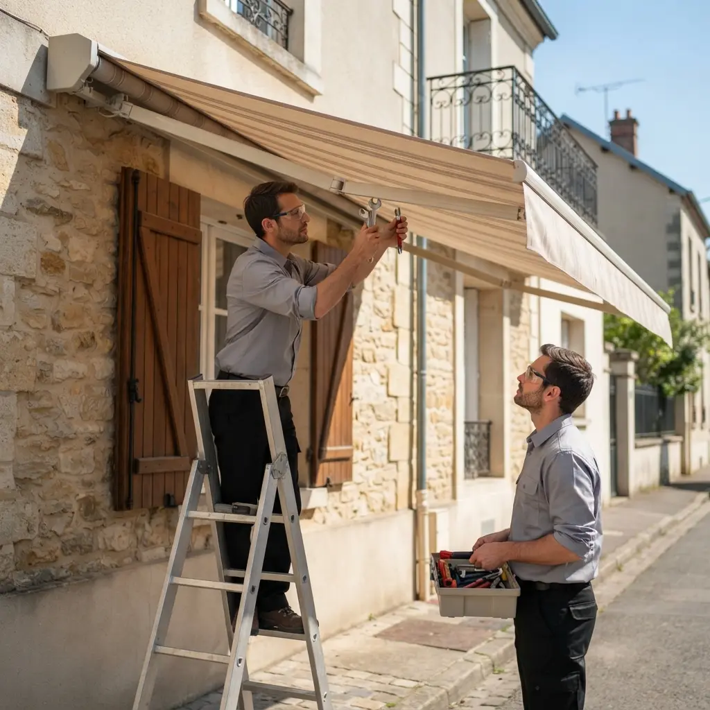 Sécurité et entretien de votre store banne à Poissy