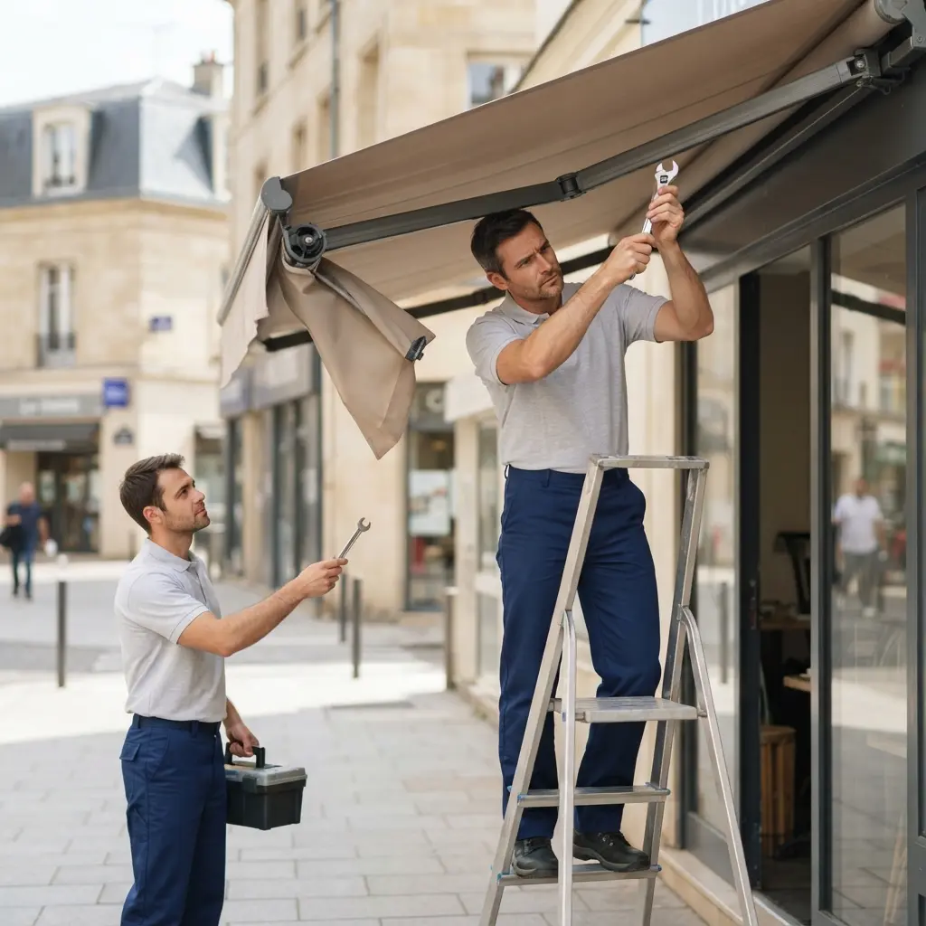 Bons gestes à adopter en cas de problème de store banne à Évry