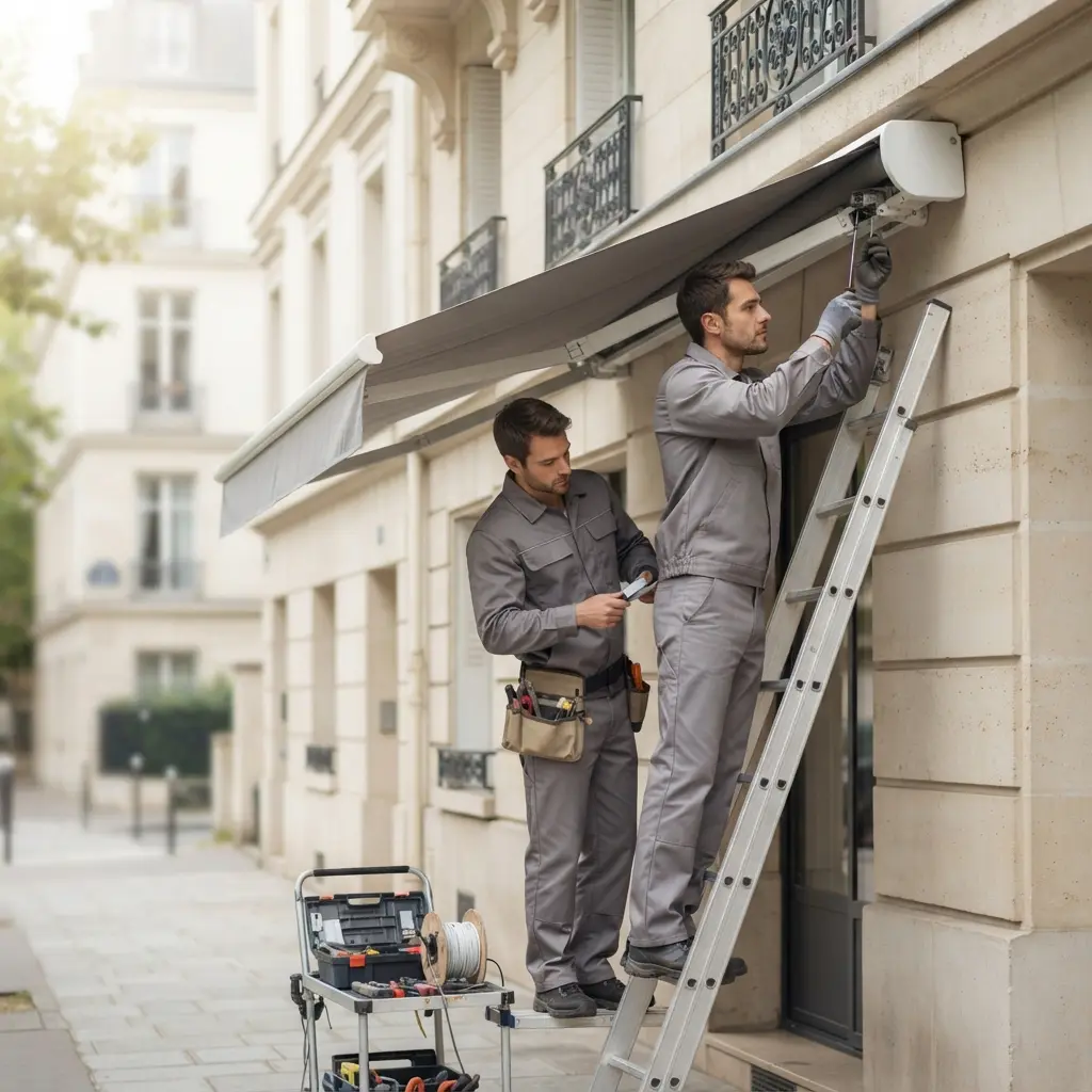 Comment se déroule l’intervention de réparation store banne à Puteaux ?