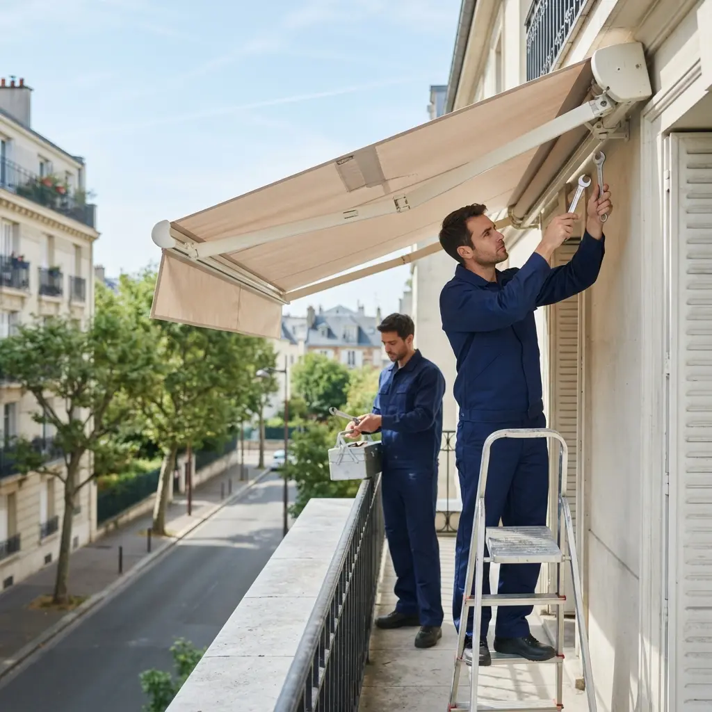 Méthode d’intervention pour votre store banne à Créteil