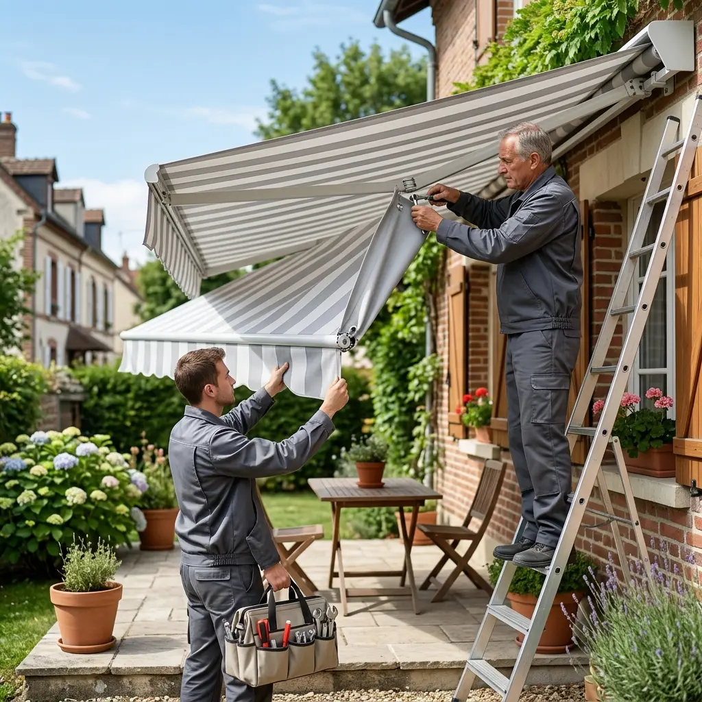Notre méthode de réparation de store banne en situation d’urgence rapide