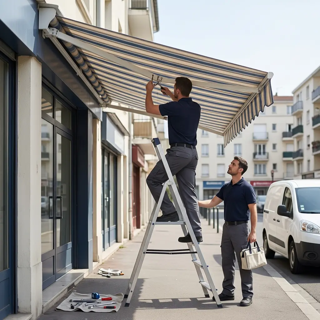 Comment se déroule l’intervention à Sarcelles pour votre store banne