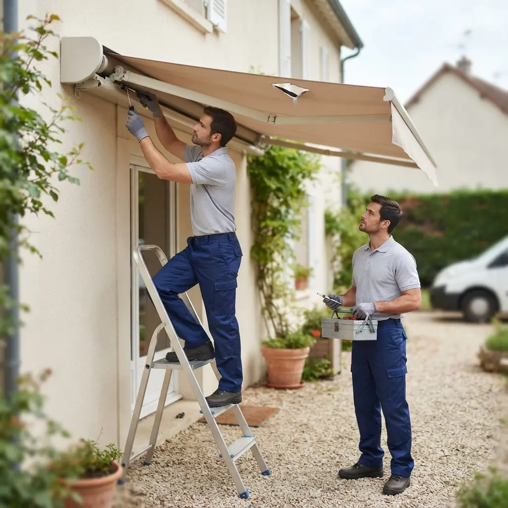 Comment se déroule la réparation de store à Saint-Leu-la-Forêt ?