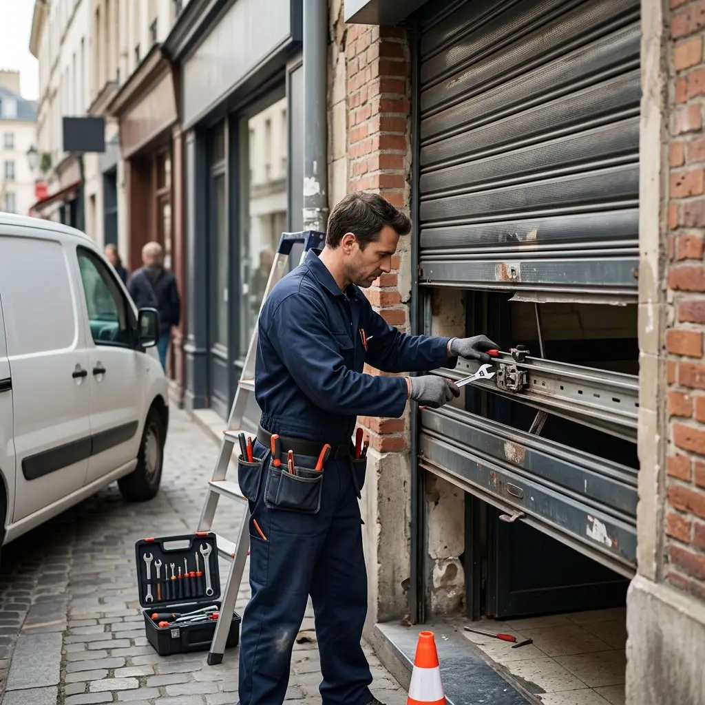 Comment se déroule une intervention de réparation de volet roulant à Paris 14 ?