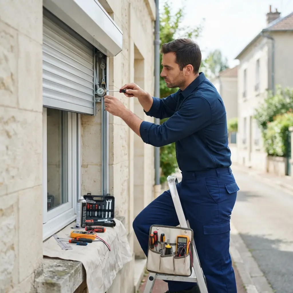 Quel est le déroulement de l’intervention à Bry-sur-Marne pour une réparation de volet roulant ?