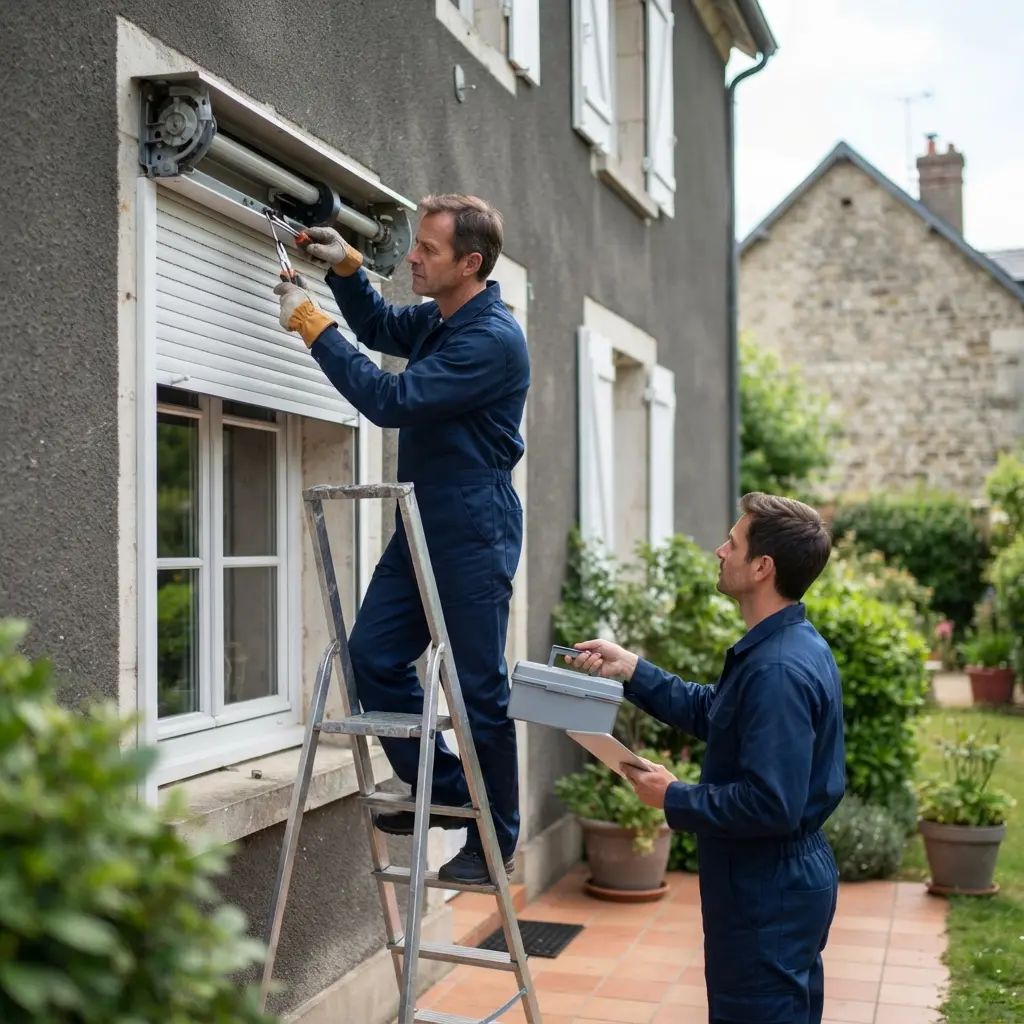 Bonnes pratiques à côté d'un volet roulant bloqué à Senlis