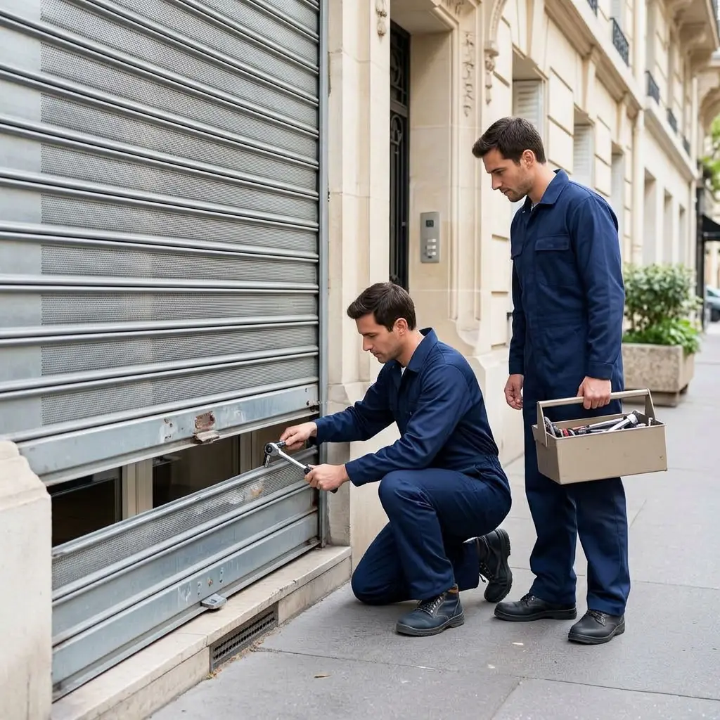 Notre méthode rapide pour un volet bloqué à Paris 8