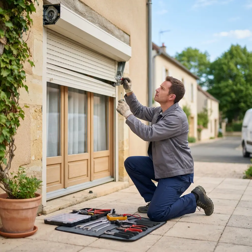 Quelles sont les étapes pour un volet roulant bloqué à Villepreux ?