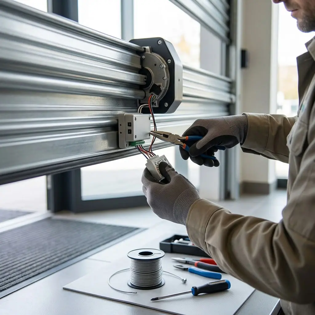Installer un système de commande sans fil sur un rideau métallique