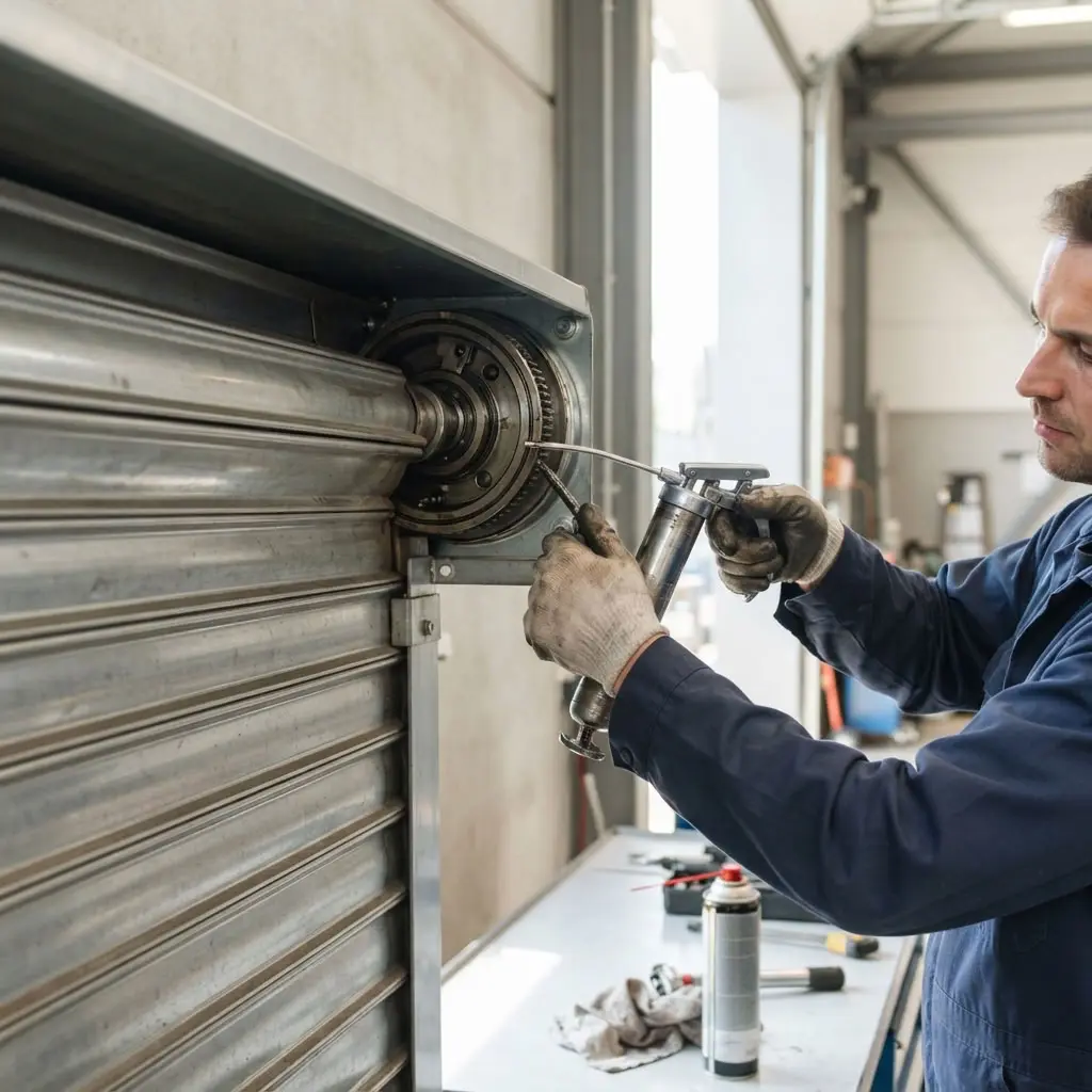 Rideau métallique : optimiser le graissage des axes de rotation