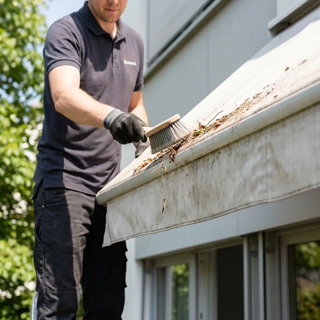 Réparation de store banne : l'impact des débris sur la toile