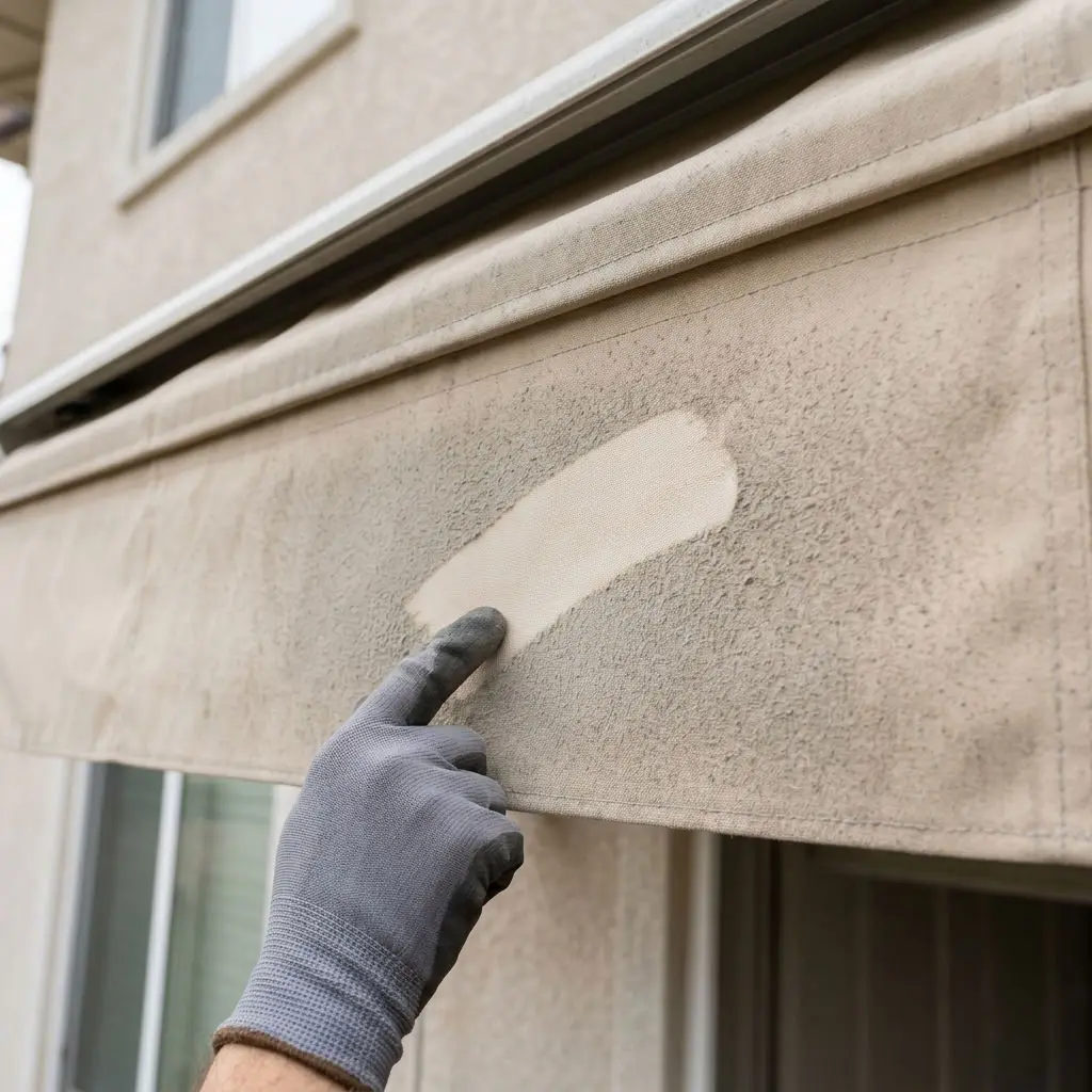 Réparation de store banne : l'influence de la poussière sur la toile