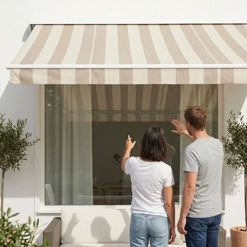Store banne : comment choisir la couleur pour éviter la chauffe excessive